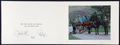 1966 QUEEN ELIZABETH II & PRINCE PHILIP CHRISTMAS CARD