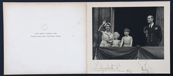 1954 QUEEN ELIZABETH II & PRINCE PHILIP CHRISTMAS CARD