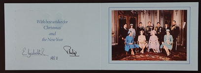 1980 QUEEN ELIZABETH II & PRINCE PHILIP CHRISTMAS CARD