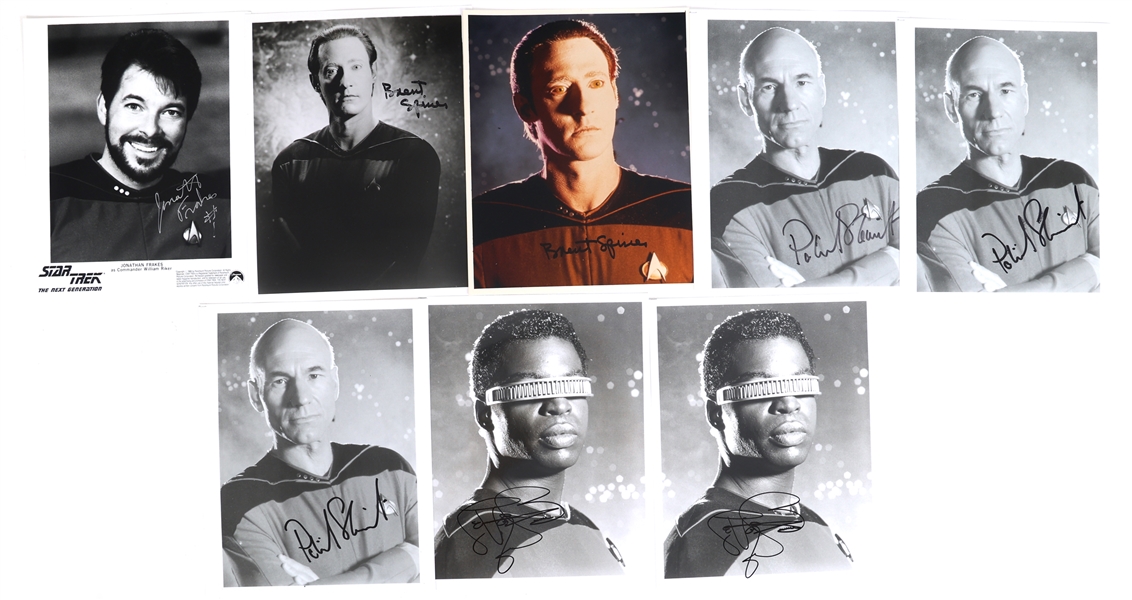 STAR TREK THE NEXT GENERATION CAST AUTOGRAPHS