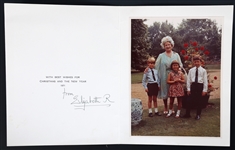 1971 ELIZABETH QUEEN MOTHER SIGNED CHRISTMAS CARD