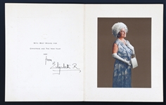 1965 ELIZABETH QUEEN MOTHER SIGNED CHRISTMAS CARD