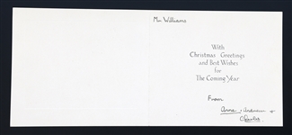 ROYAL SIGNED XMAS CARD - ANNE, ANDREW, & CHARLES