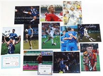 SOCCER AUTOGRAPHS - BECKHAM, TOTTI, VAZQUEZ 
