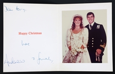 PRINCE ANDREW & SARAH SIGNED CHRISTMAS CARD