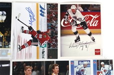 HOCKEY AUTOGRAPHS - GRETZKY, HULL, & JOHANSEN 
