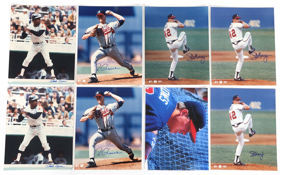 ATLANTA BRAVES BASEBALL AUTOGRAPHS JONES, GLAVINE, AVERY