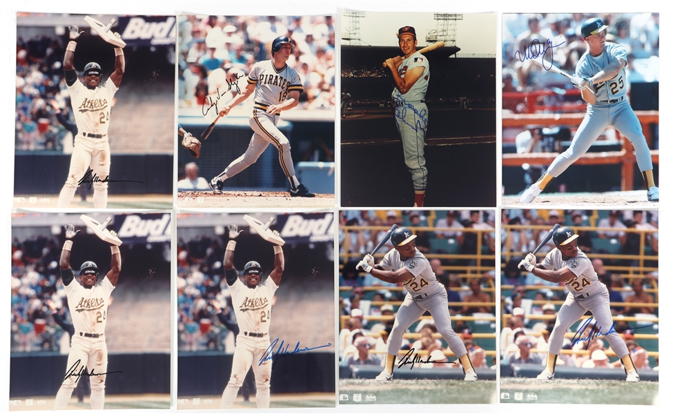 BASEBALL AUTOGRAPHS - HENDERSON, ROBINSON, MCGWIRE