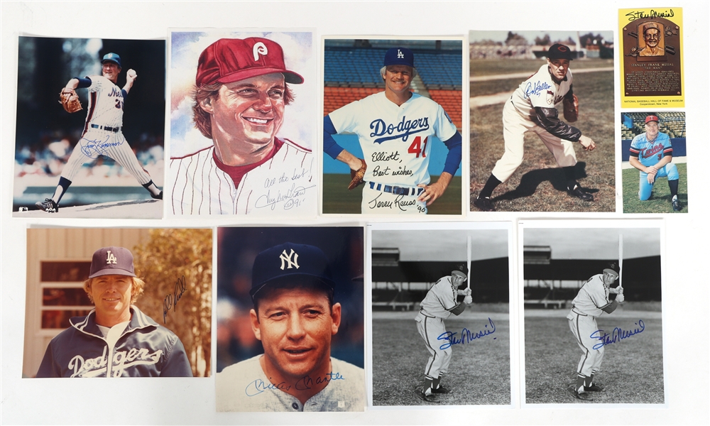 BASEBALL AUTOGRAPHS - KOOSMAN, MANTLE, & MUSIAL 