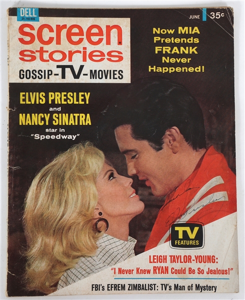 ELVIS PRESLEY AUTOGRAPHED MAGAZINE 