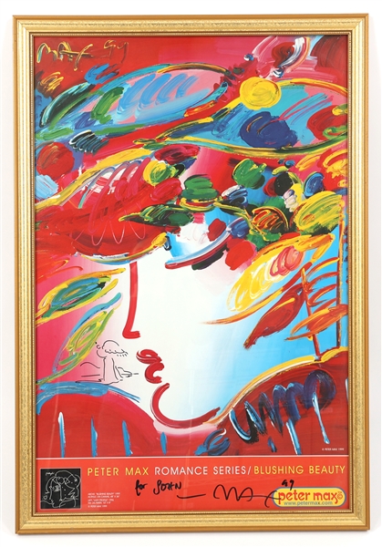 PETER MAX SIGNED & FRAMED POSTER PRINT