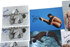 OLYMPIC SWIMMER AUTOGRAPHS - LOCHTE, DALEY, MCCRORY 