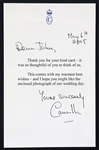 QUEEN CONSORT CAMILLA AUTOGRAPHED TYPED LETTER