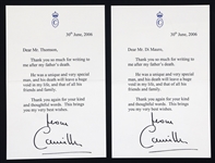 QUEEN CONSORT CAMILLA AUTOPEN SIGNED LETTERS