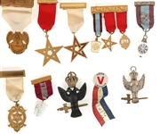 20th C. MASONIC LE DROIT HUMAIN NAMED GROUPING
