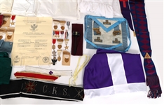 20th C. MASONIC LE DROIT HUMAIN NAMED GROUPING