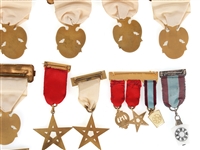 20th C. MASONIC LE DROIT HUMAIN NAMED GROUPING