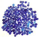 EARLY 20th C. BLUE SLAG GLASS MARBLES