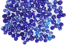EARLY 20th C. BLUE SLAG GLASS MARBLES
