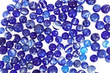 EARLY 20th C. BLUE SLAG GLASS MARBLES