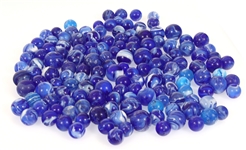 EARLY 20th C. BLUE SLAG GLASS MARBLES
