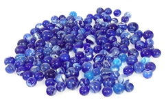 EARLY 20th C. BLUE SLAG GLASS MARBLES