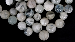 EARLY 20th C. CLEAR WHITE SLAG GLASS MARBLES