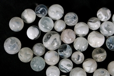 EARLY 20th C. CLEAR WHITE SLAG GLASS MARBLES