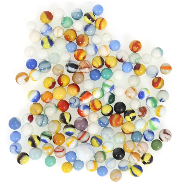 EARLY 20th C. SLAG GLASS MARBLES