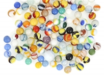 EARLY 20th C. SLAG GLASS MARBLES