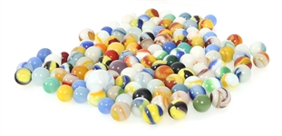 EARLY 20th C. SLAG GLASS MARBLES