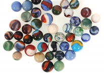 EARLY 20th C. MARBLES - GLASS & CERAMIC