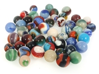 EARLY 20th C. MARBLES - GLASS & CERAMIC