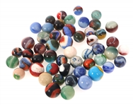EARLY 20th C. MARBLES - GLASS & CERAMIC