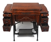 WHITE ROTARY SEWING MACHINE CONVERTIBLE TABLE