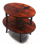 EMILE GALLE ART NOUVEAU MARQUETRY TIERED TABLE