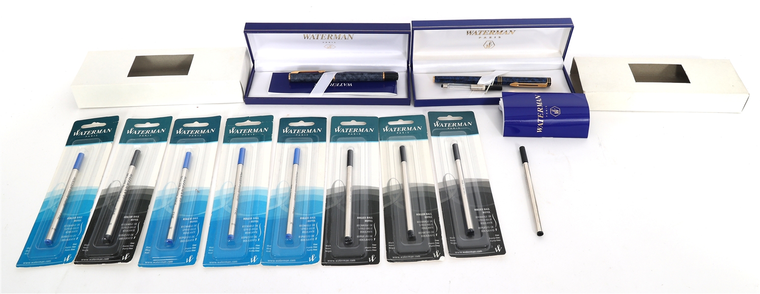WATERMAN FOUNTAIN & ROLLERBALL PENS  