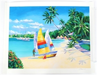 ALEX PAUKER SERIGRAPH ISLAND DESTINATION SIGNED PRINT