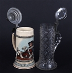 GERMAN GLASS & PORCELAIN DRINKWARE 