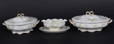 HAVILAND PORCELAIN SCHLEIGER 67I PATTERN SERVING PIECES