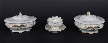 HAVILAND PORCELAIN SCHLEIGER 67I PATTERN SERVING PIECES