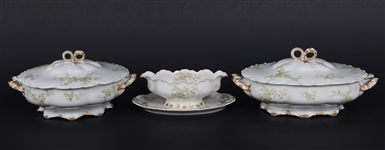 HAVILAND PORCELAIN SCHLEIGER 67I PATTERN SERVING PIECES