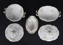 HAVILAND PORCELAIN SCHLEIGER 67I PATTERN SERVING PIECES