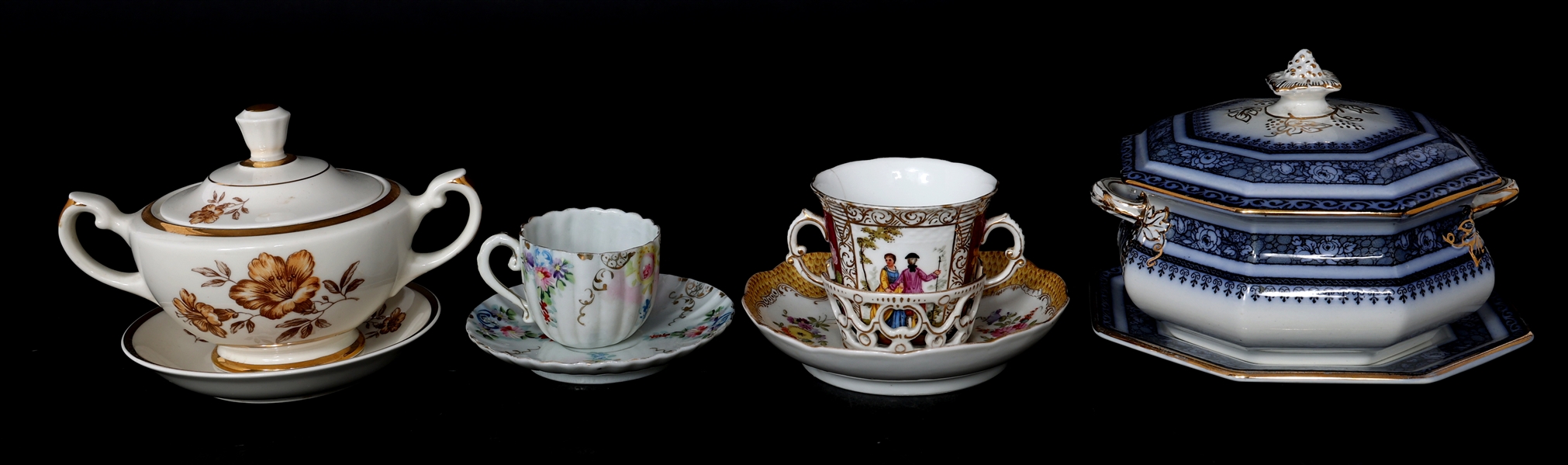 PORCELAIN SERVING PIECES & TEA CUPS