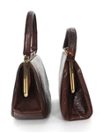 BELLESTONE LIZARD LEATHER BROWN HANDBAGS 