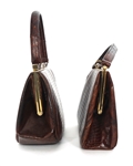 BELLESTONE LIZARD LEATHER BROWN HANDBAGS 