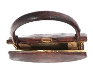 BELLESTONE LIZARD LEATHER BROWN HANDBAGS 
