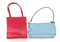 COACH LEATHER MAGENTA & PERIWINKLE HANDBAGS