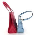 COACH LEATHER MAGENTA & PERIWINKLE HANDBAGS