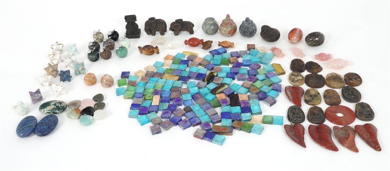 STONE CARVINGS, PENDANTS, TALISMANS, CRAFT TILES & MORE